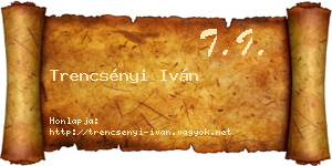Trencsényi Iván névjegykártya