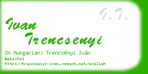 ivan trencsenyi business card